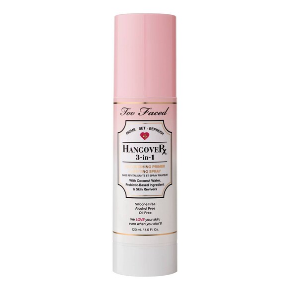 Hangover 3-in-1 Spray - Base de teint Revitalisante et Spray fixateur 3-en-1, TOO FACED