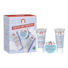 Kit routine peau sensible - Nettoie, exfolie et hydrate, FIRST AID BEAUTY