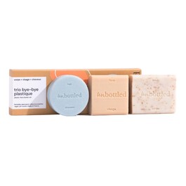 UNBOTTLED | Trio Bye Bye Plastique - Coffret soin visage, corps & cheveux