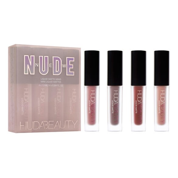 New Nude Mini Liquid Matte Set Coffret Maquillage Levres De Huda Beauty Sephora