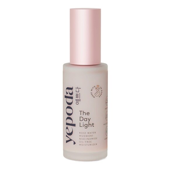 The Day Light – Crème hydratante sans huiles à l'eau de rose et niacinamide, YEPODA