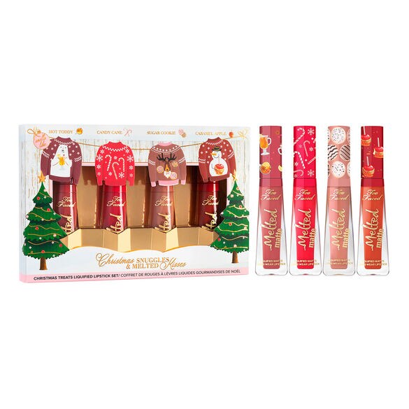 Christmas Snuggles Et Melted Kisses Coffret De Noel Rouge A Levres De Too Faced Sephora