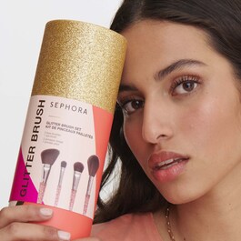 Glitter Brush Set - Kit De 4 Pinceaux Visage Et Yeux