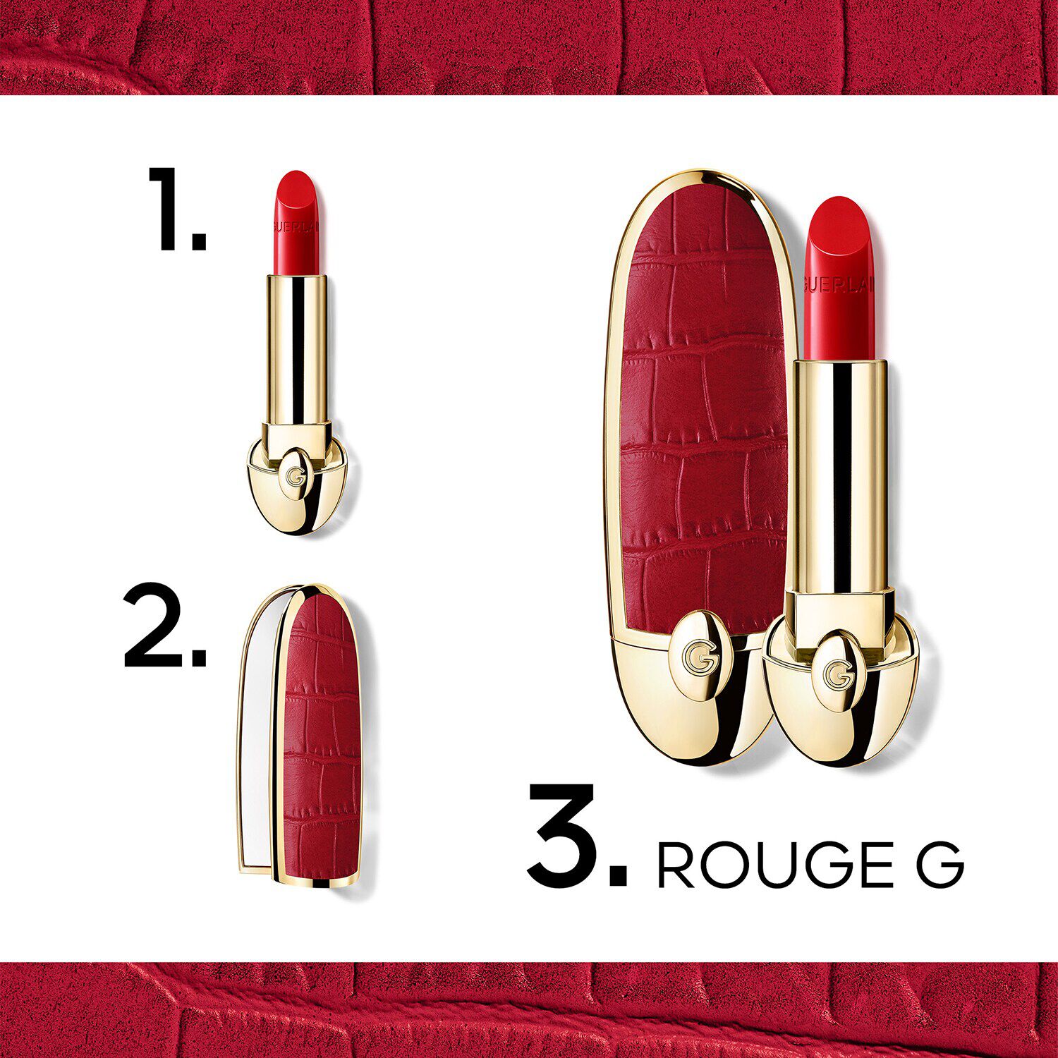 Guerlain Rouge G Le Capot – Lippenstift Mit Doppelspiegel In „Nomad Queen“