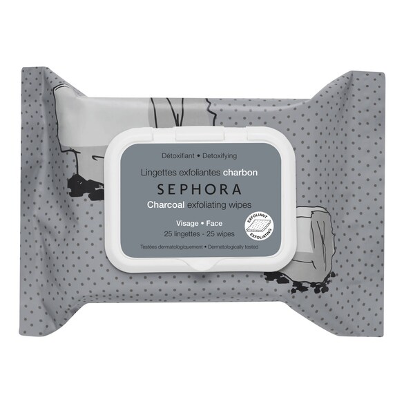 Lingettes démaquillantes et exfoliantes - Format 25 lingettes, SEPHORA COLLECTION