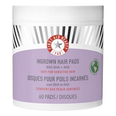 Ingrown Hair Pads - Disques compostables pour poils incarnés x60, FIRST AID BEAUTY