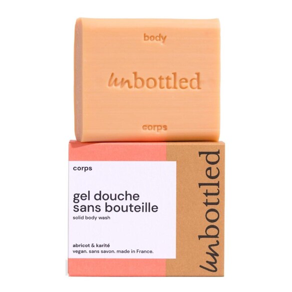 gel douche sans bouteille abricot & karité - savon pour le corps