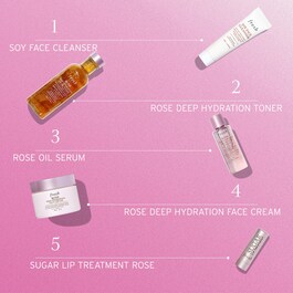 Perfectly Dewy Skin & Lips - Coffret routine d'hydratation à la rose