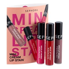 Mini Cream Lip Stain - Kit de 3 mini Rouges veloutés sans transfert, SEPHORA COLLECTION