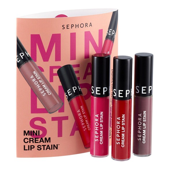 Mini Cream Lip Stain - Kit de 3 mini Rouges veloutés sans transfert, SEPHORA COLLECTION