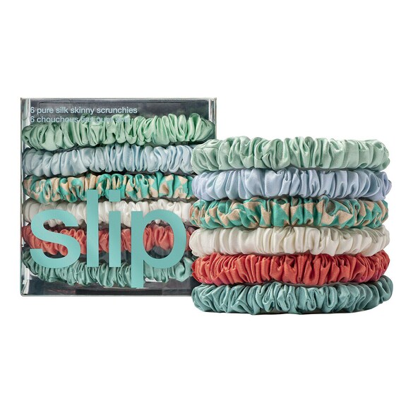 6 slip pure silk skinny scrunchies - slip chouchous pure soie skinny, SLIP
