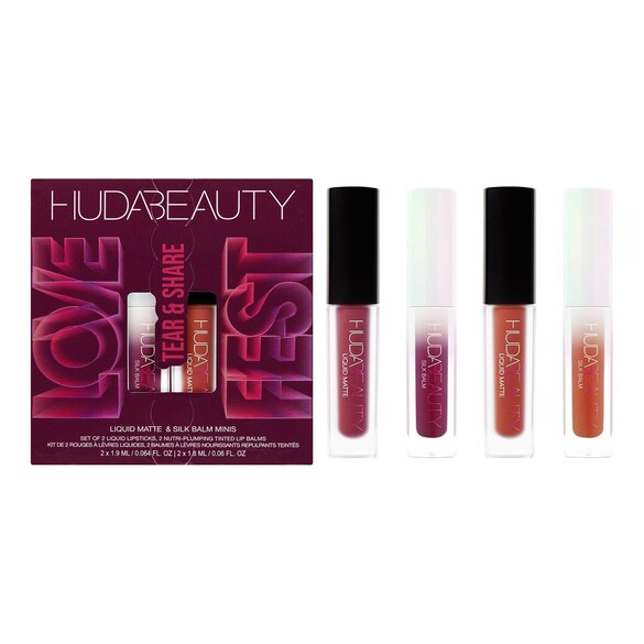 Lovefest Tear & Share - Coffret de rouges à lèvres, HUDA BEAUTY