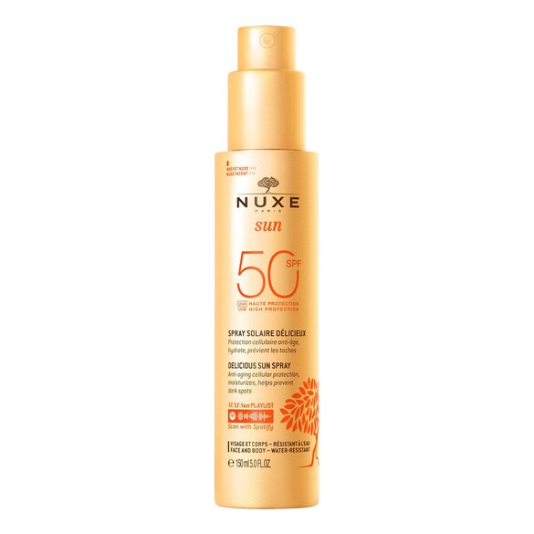 nuxe sun - spray solaire visage et corps haute protection spf 50