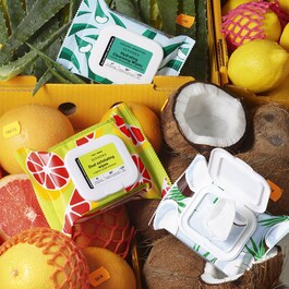 Lingettes double exfoliation - Extrait de pamplemousse + Acides de fruits