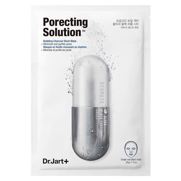 dermask ultra jet porecting solution -  masque tissu moussant au charbon