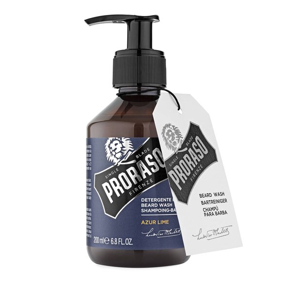Beard Wash Azur Lime - Shampoing pour Barbe, PRORASO