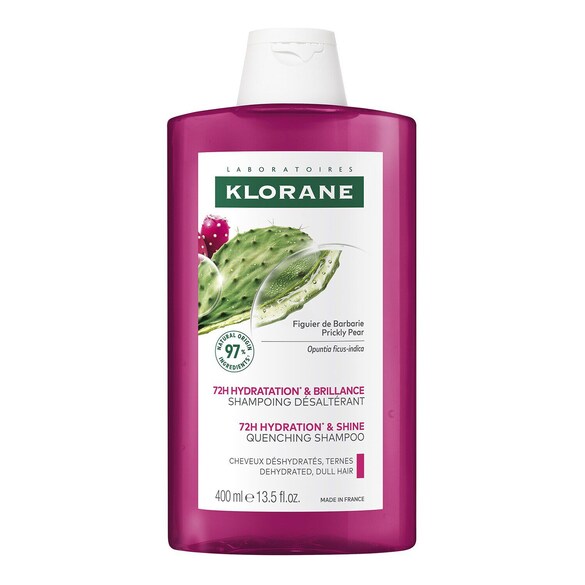 Figuier de Barbarie Shampooing désaltérant 72h Hydratation brillance, KLORANE