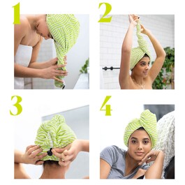 DevaTwist - Serviette Microfibres À Enrouler Anti-Frisottis