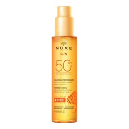 Nuxe Sun Huile Solaire Bronzante - Protection Protection SPF50 visage et corps