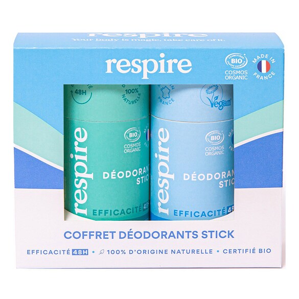 Coffret Déodorants stick - Coffret soin du corps, RESPIRE