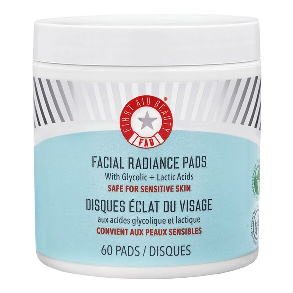 Facial Radiance Pads - Soin  aux Acides Glycolique et Lactique, FIRST AID BEAUTY