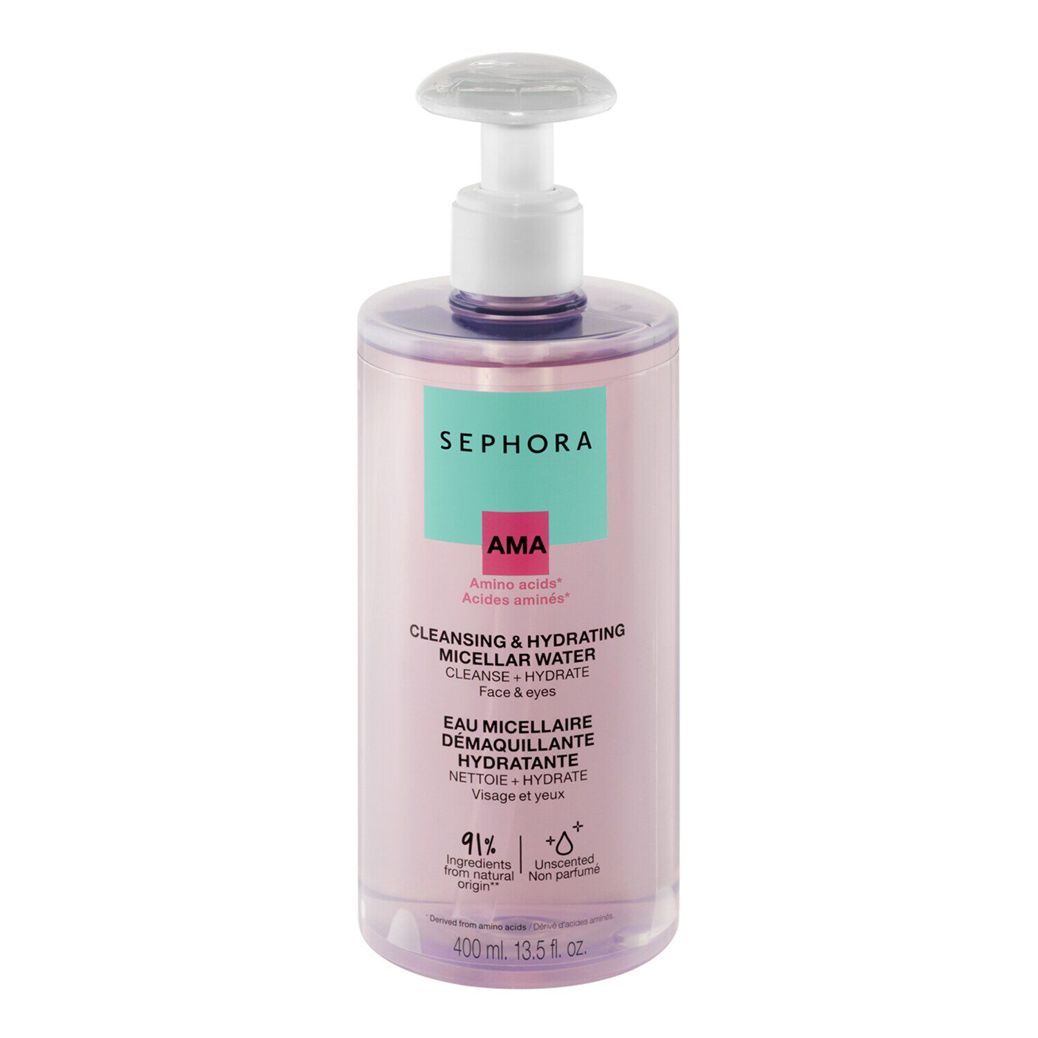 eau micellaire démaquillante hydratante - nettoyante et