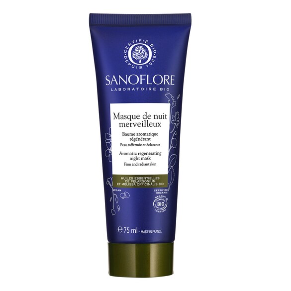 Merveilleuse - Masque de nuit visage régénérant certifié bio, SANOFLORE