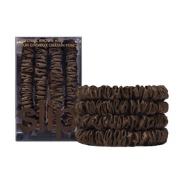 Chouchous Pure Soie Skinny Brun Foncé - Accessoire Cheveux