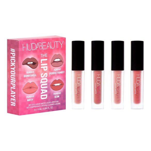 The Lip Squad - Coffret de rouges à lèvres liquides, HUDA BEAUTY