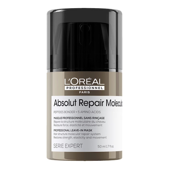 Serie Expert Absolut Repair Molecular - Masque sans rinçage pour cheveux abîmés, L'Oréal Professionnel