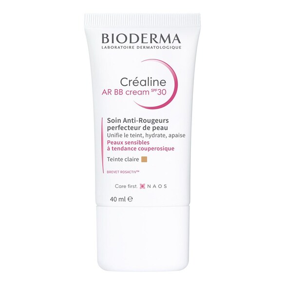 Créaline AR BB - Crème visage anti-rougeurs pour peaux sensibles, BIODERMA