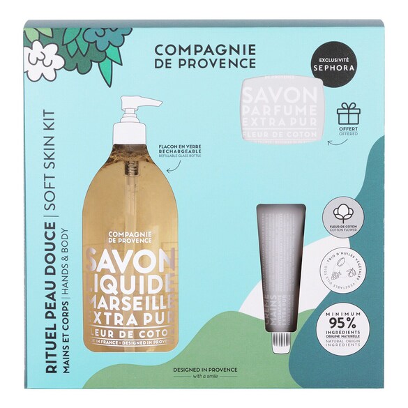 Rituel peau douce - Coffret soin mains et corps Fleur de Coton, LA COMPAGNIE DE PROVENCE