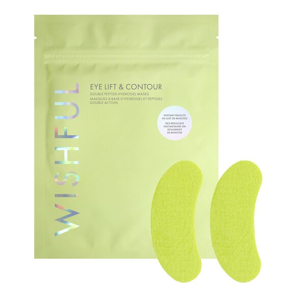 Masques Eye Lift & Contour Double Peptide Hydrogel - Masque pour yeux et visage, WISHFUL