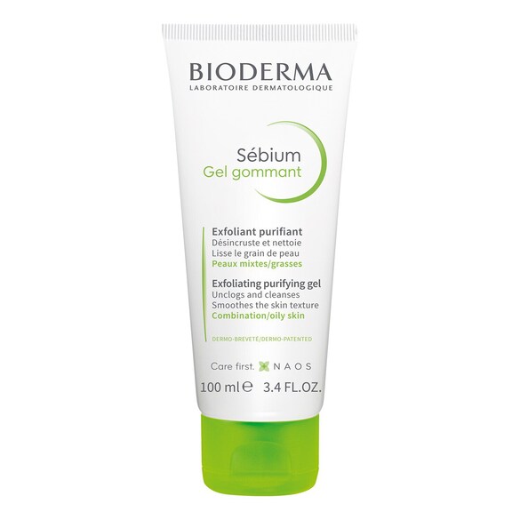 Sébium Gel Gommant - Gel exfoliant purifiant peau mixte à grasse , BIODERMA