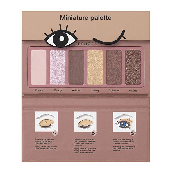 Miniature Palette Donut - Palette 6 fards &agrave; paupi&egrave;res, SEPHORA COLLECTION