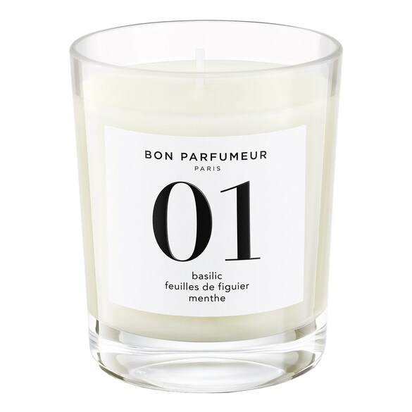 Basilic, Feuilles De Figuier, Menthe - Bougie parfumée, BON PARFUMEUR
