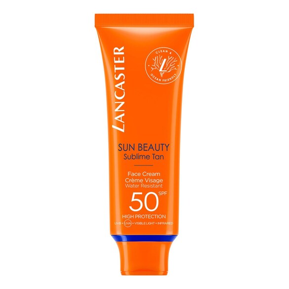 SUN BEAUTY - Crème Visage Confort Bronzage Lumineux SPF 50, LANCASTER