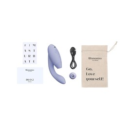 Womanizer Duo 2 - Sextoy rabbit vibromasseur point G et stimulateur clitoridien 