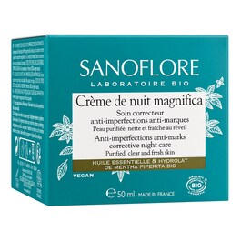 Magnifica - Crème de nuit anti-imperfections certifiée bio à la menthe poivrée