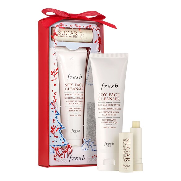 Duo soins bestseller au soja et sucre - Coffret soin visage et lèvres, FRESH