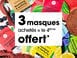 3 masques achetés =  le 4ème offert
