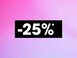 -25% sur une sélection de produits, hors Point Rouge.