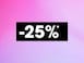 -25% sur une sélection de produits, hors Point Rouge.