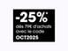 Happy weekend :-25% dès 79€ d'achats avec le code OCT2025
