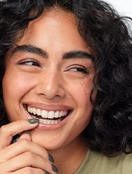 Face of a girl smiling