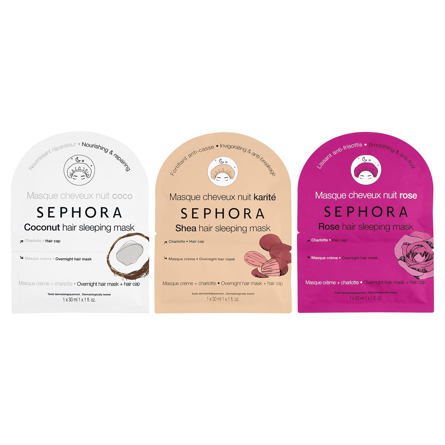 The fascinating hair masks Coffret masques cheveux de SEPHORA