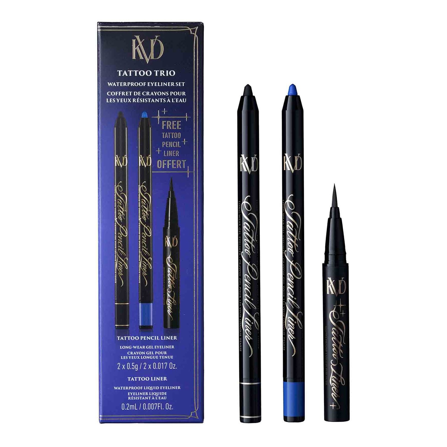 Tattoo Trio Waterproof Eyeliner Set Coffret Maquillage Yeux de KVD Beauty ≡ SEPHORA
