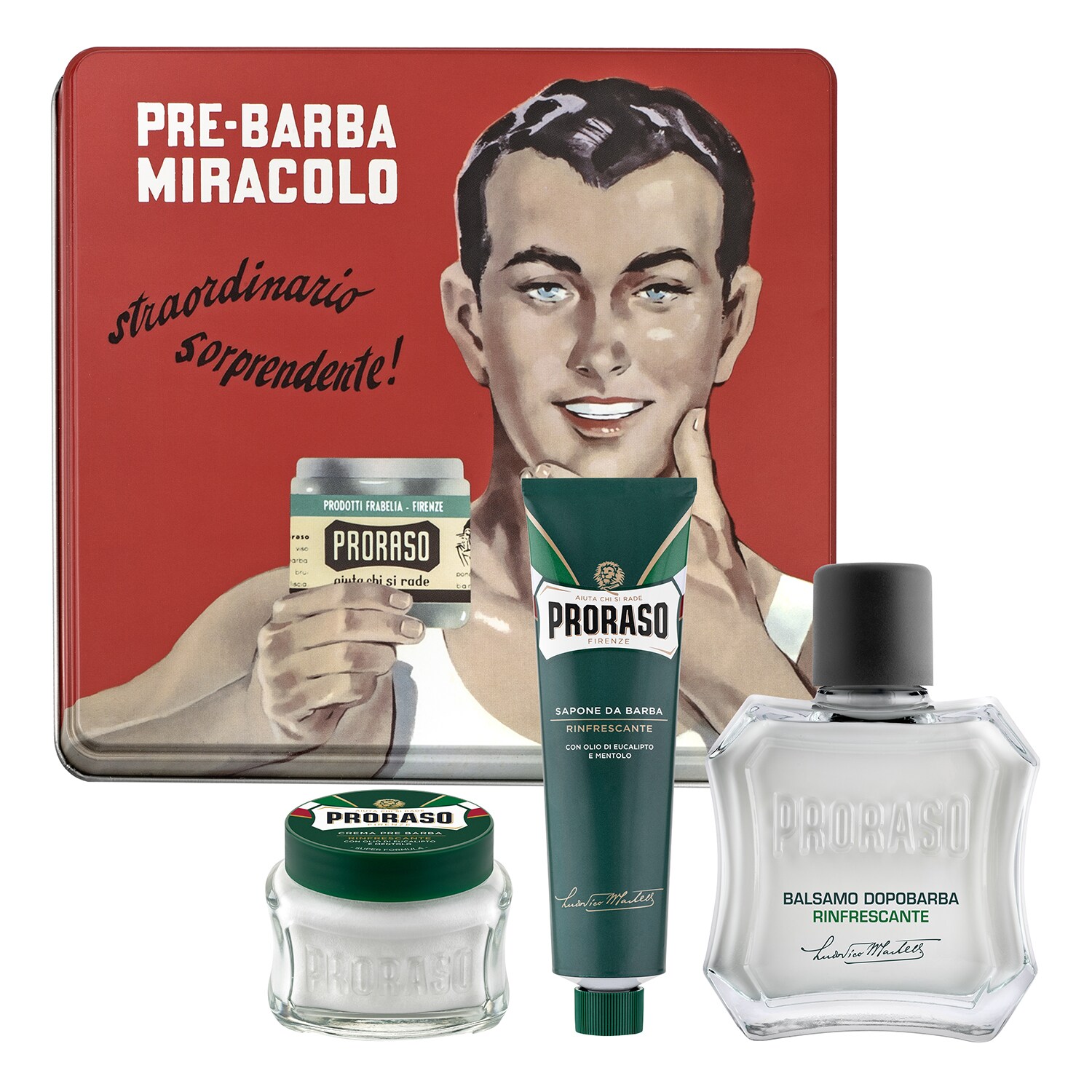 Coffret de rasage Vintage Gino Coffret soin visage pour homme de PRORASO ≡ SEPHORA