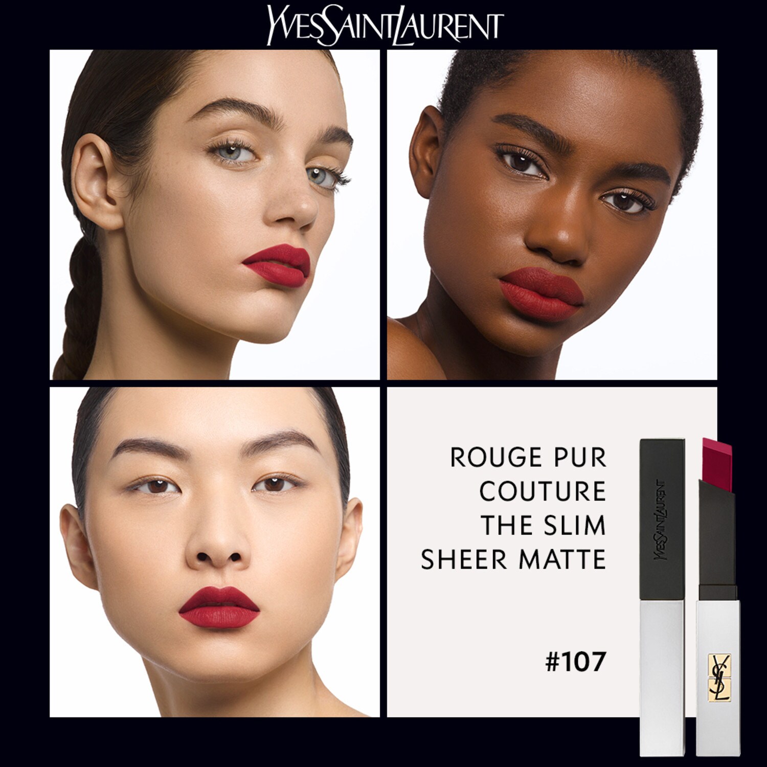 Rouge Pur Couture The Slim Sheer Matte - Rouge à lèvres semi-mat longue ...