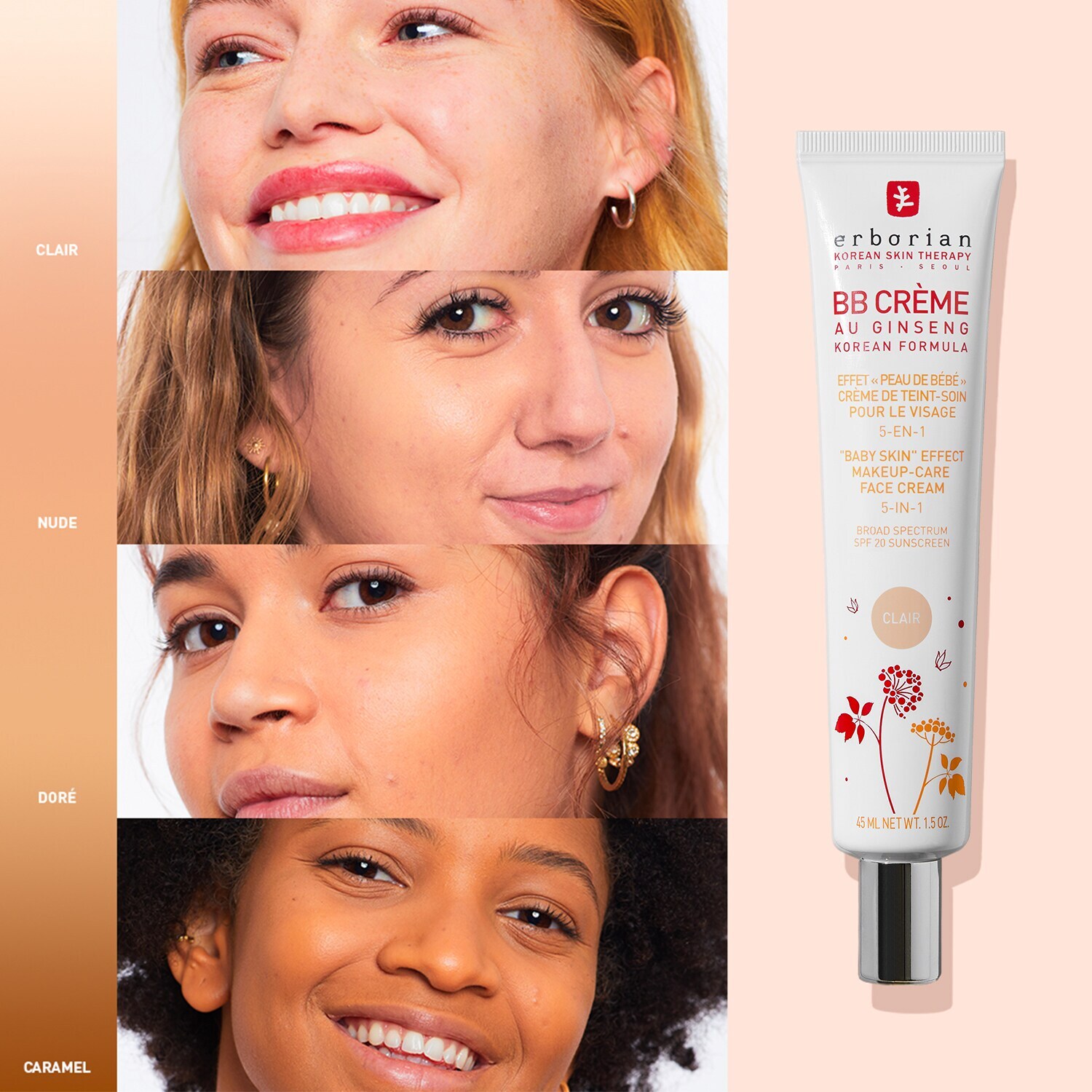 BB Crème Au Ginseng Crème teintée soin 5en1 de ERBORIAN ≡ SEPHORA